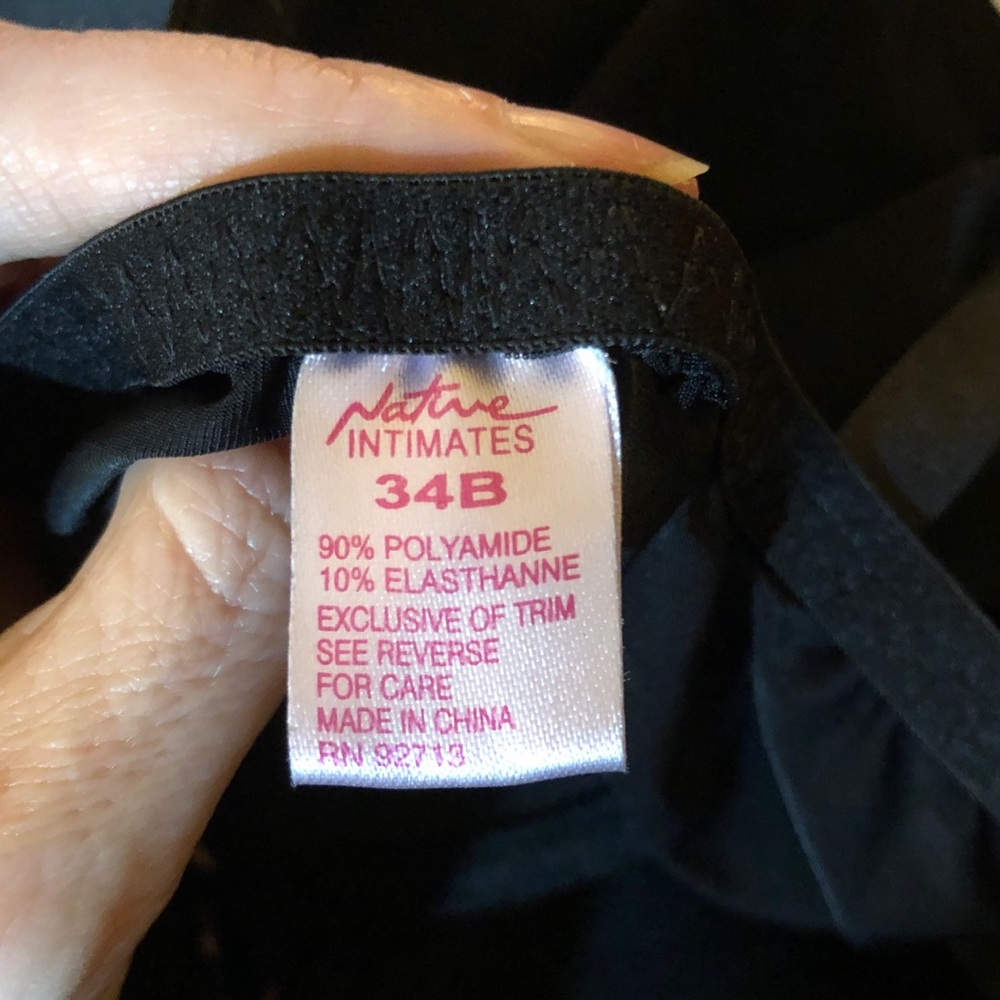 Sexy pink & black adjustable strap nightie 34B - Picture 4 of 5